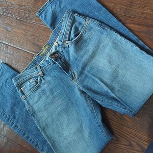 DAVID KAHN JEANSWEAR I Lauren Mid-Rise Bootcut Faded Denim Jeans, 10